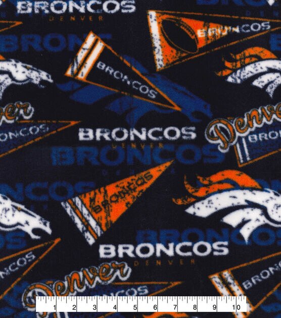 Fabric Traditions Denver Broncos Fleece Fabric Retro