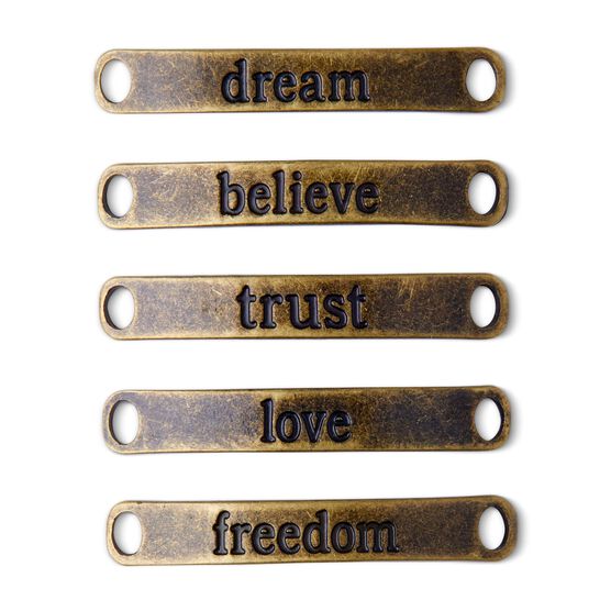 5ct Inspirational Words on Gold Pendants by hildie & jo, , hi-res, image 2