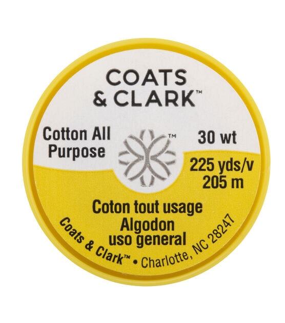Coats & Clark 225yd 30wt All Purpose Cotton Thread, , hi-res, image 2