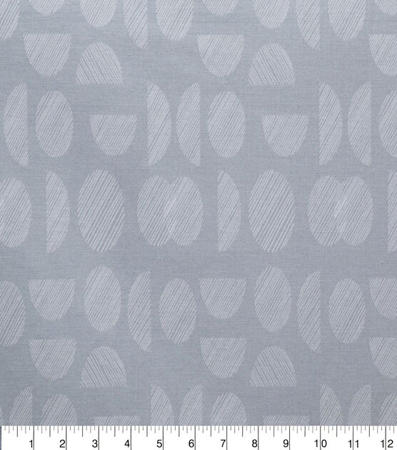 White Geo Shapes on Gray Quilt Cotton Fabric by Quilter's Showcase