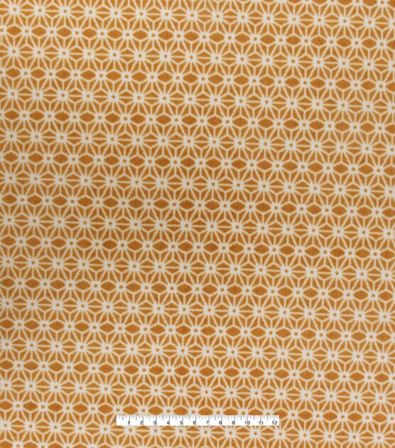 Geometrics on Gold Anti Pill Fleece Fabric, , hi-res, image 2