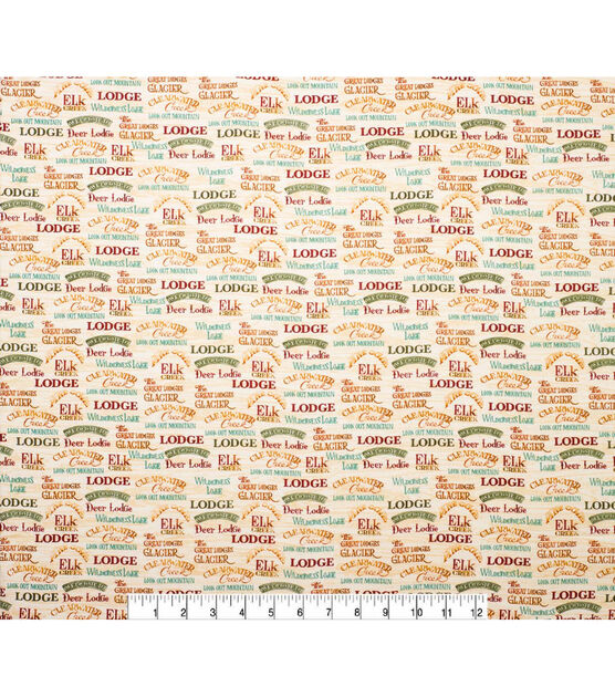 Novelty Cotton Fabric Welcome to the Deer Lodge, , hi-res, image 2