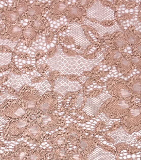 Pink Stretch Floral Lace Fabric by Sew Sweet, , hi-res, image 3