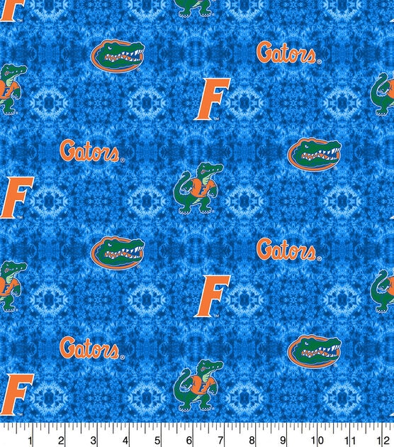 University of Florida Gators Flannel Fabric Tie Dye