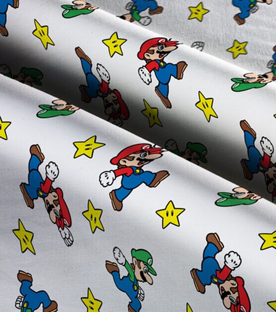 Mario Luigi Star Toss Cotton Fabric, , hi-res, image 3