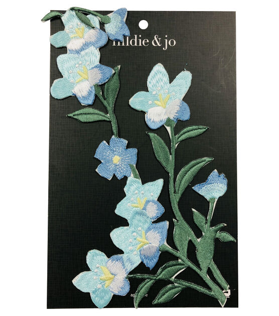 Blue Flowers Iron On Patch by hildie & jo