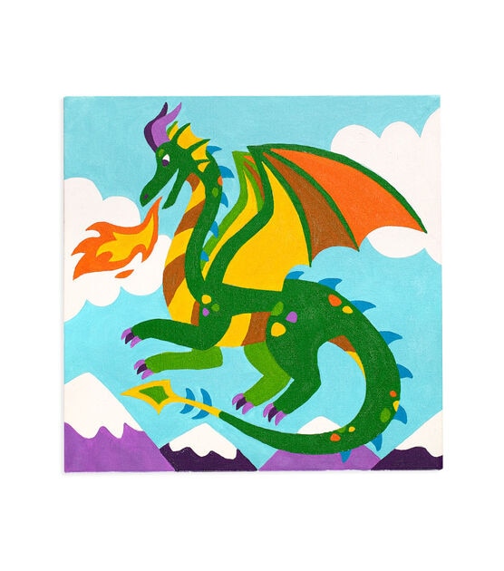 OOLY 12" x 12" Fantastic Dragon Paint by Number Canvas Kit 15ct, , hi-res, image 7