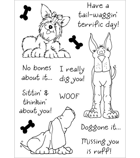 Inky Antics Clear Stamp Set Delightful Dogs #2