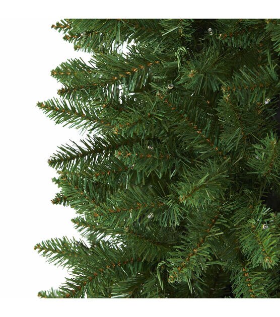Nearly Natural 7' Clear Pre Lit Green Slim Mountain Pine Christmas Tree, , hi-res, image 4