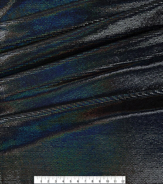 Apparel Stretch Velvet Fabric  Black Foil, , hi-res, image 3