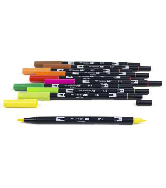 Tombow Dual Brush Pen Set, 10-Colors, Citrus, , hi-res, image 2