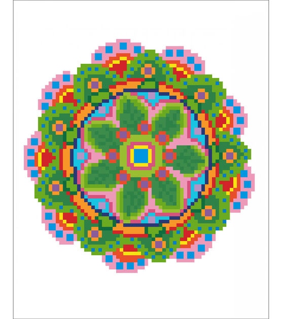 Diamond Embroidery Facet Art Kit 11.5"X13.5" Flower Mandala, , hi-res, image 3