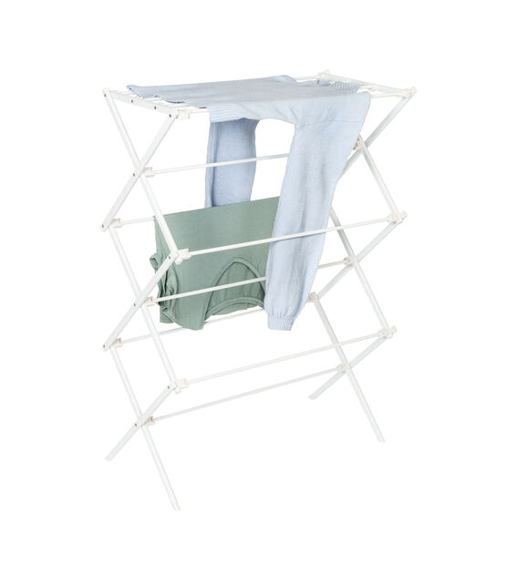 Honey Can Do 29" x 42" White 3 Tier Folding Clothes Drying Rack