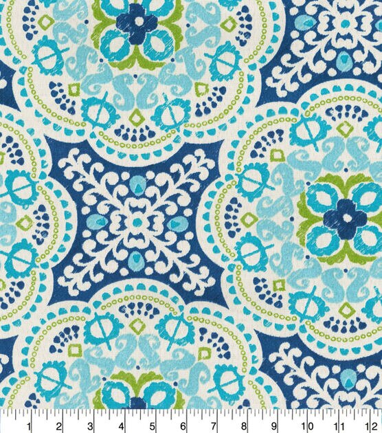 Waverly Sun N Shade Fabric Astrid Turquoise | JOANN