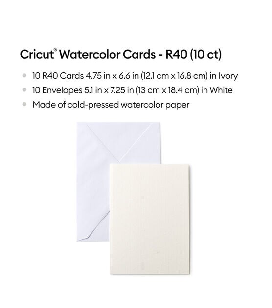 Cricut 20ct Watercolor R40 Cards & Envelopes, , hi-res, image 3