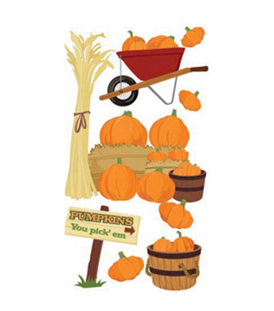 Jolee's Boutique Le Grande Dimensional Sticker Pumpkin Pickin'