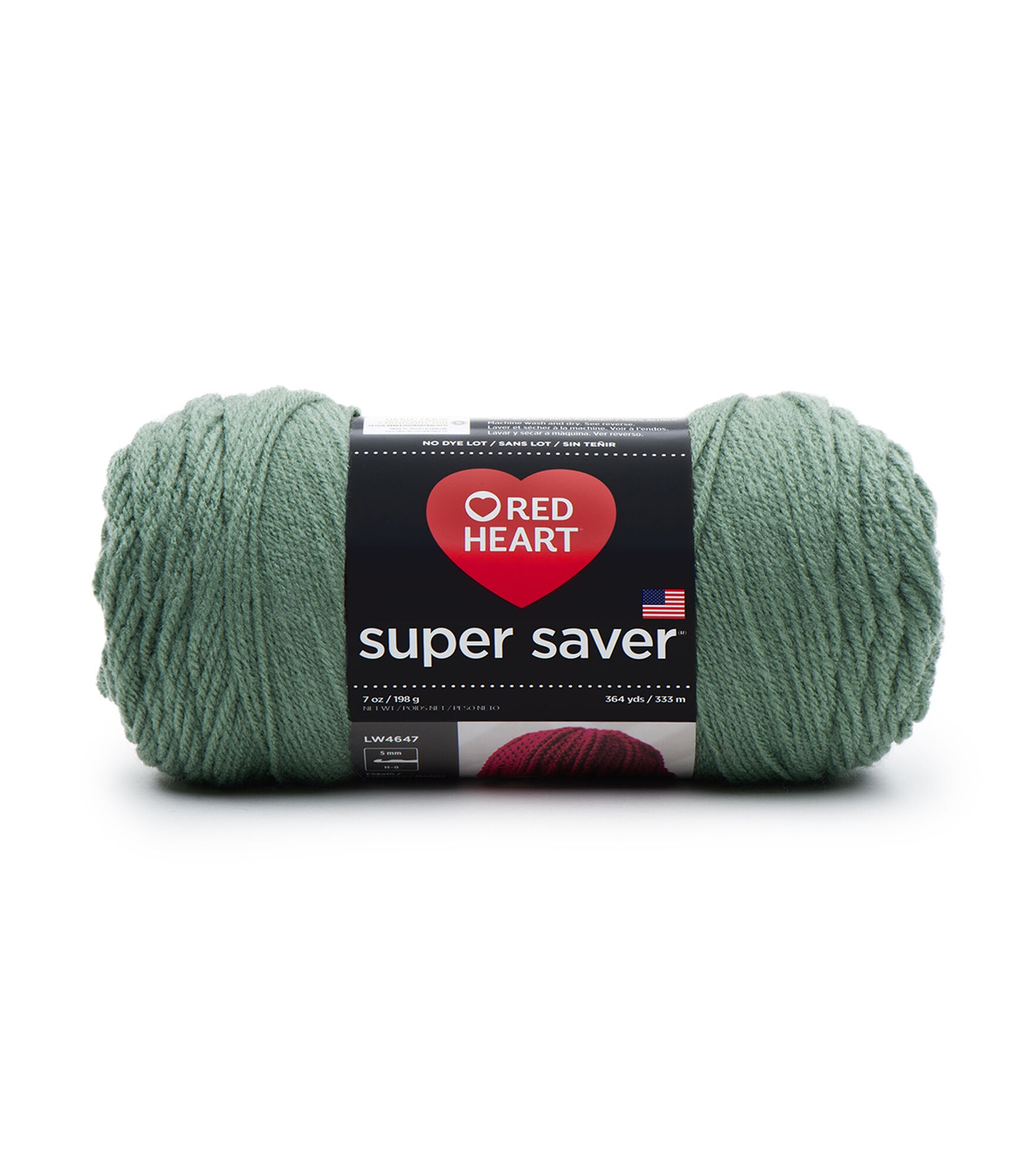 Red Heart Super Saver Worsted Acrylic Yarn, Light Sage, hi-res