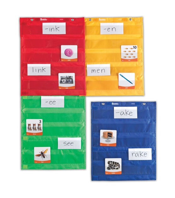 Learning Resources 14" x 17" Magnetic Pocket Chart Squares 4ct