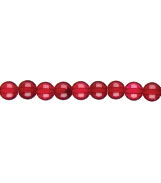 Cousin Round Beads 6mm 85 Pkg Red