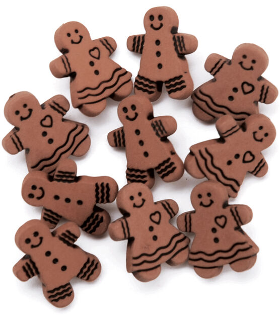 Favorite Findings 10pk Gingerbread Cookies Buttons