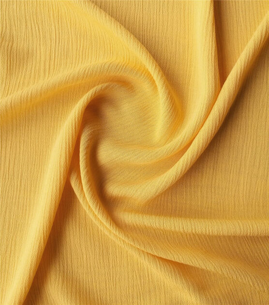 Silky Solids Crinkle Rayon Fabric Mimosa | JOANN