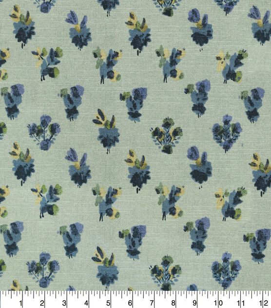 Waverly Multi-Purpose Floral Print Cache chambray swatch, , hi-res, image 1