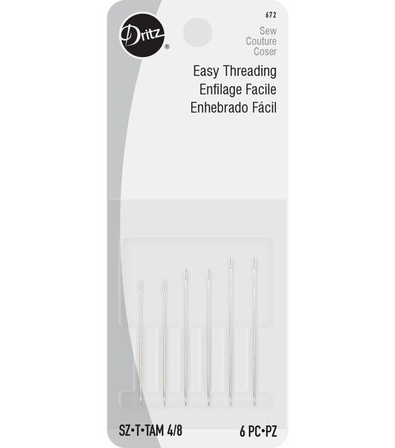 Dritz Easy Threading Hand Needles, Size 4/8, 6 pc