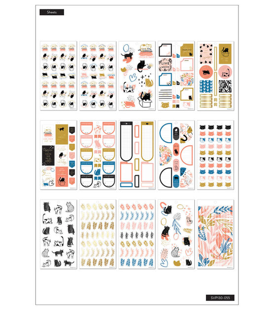 636pc Modern Meow Happy Planner Sticker Pack, , hi-res, image 3