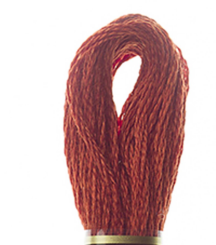 DMC 8.7yd Red & Oranges 6 Strand Cotton Embroidery Floss, 919 Red Copper, swatch, image 16