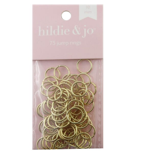 75pk Gold Metal Jump Rings 10mm by hildie & jo