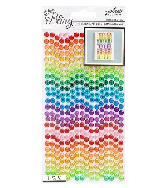 Jolee's Boutique All That Bling Adhesive Gems 24/Pkg-Black