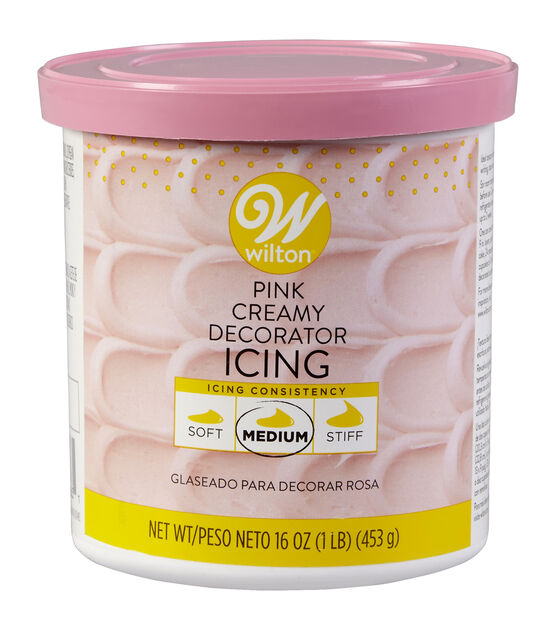 Wilton 16 oz Creamy Decorator Icing Pink