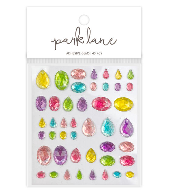 Park Lane Chunky Teardrop Gems Brights 45pc