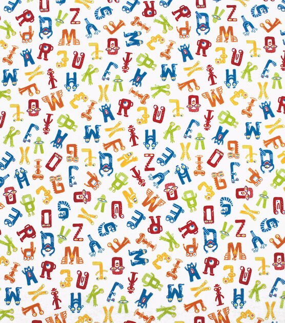 Alphabet Super Snuggle Flannel Fabric, , hi-res, image 1