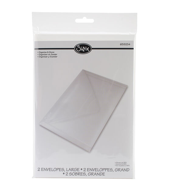 Sizzix Plastic Envelopes 2 Pkg 6.25"X9"
