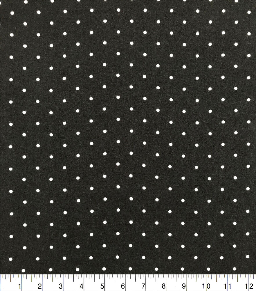 Dot Double Brush Jersey Knit Fabric, Black White Dot, swatch
