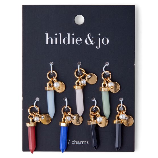 7ct Natural Stone Prism Charms by hildie & jo