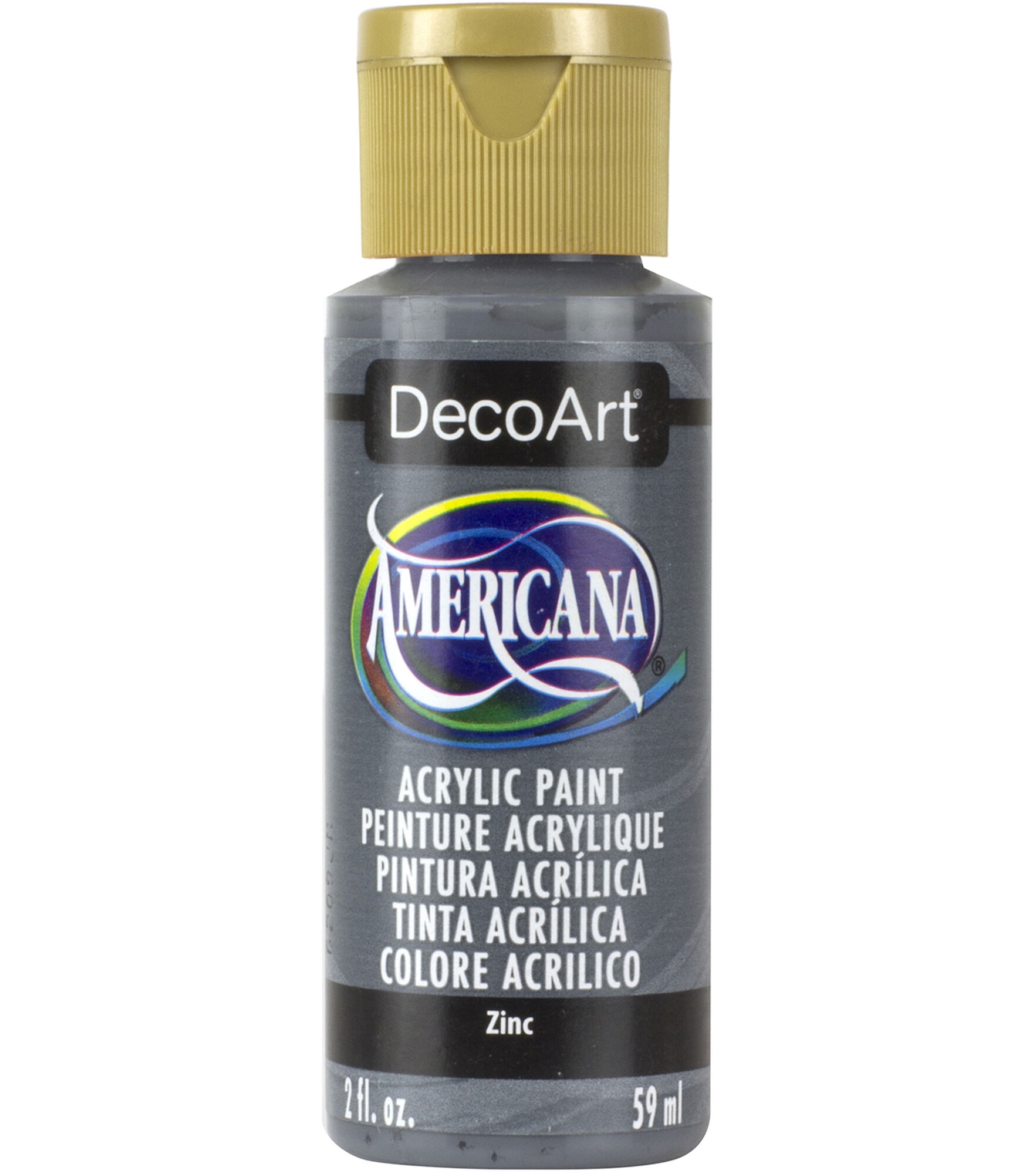 DecoArt Americana Acrylic 2oz Paint, Zinc, hi-res