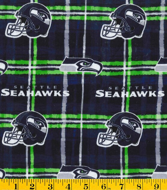 Fabric Traditions Seattle Seahawks Flannel Fabric Plaid