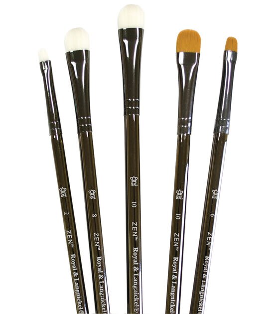 Royal Brush Zen Brush Set 83 Watercolor Short Handle Brushes 5pc, , hi-res, image 1