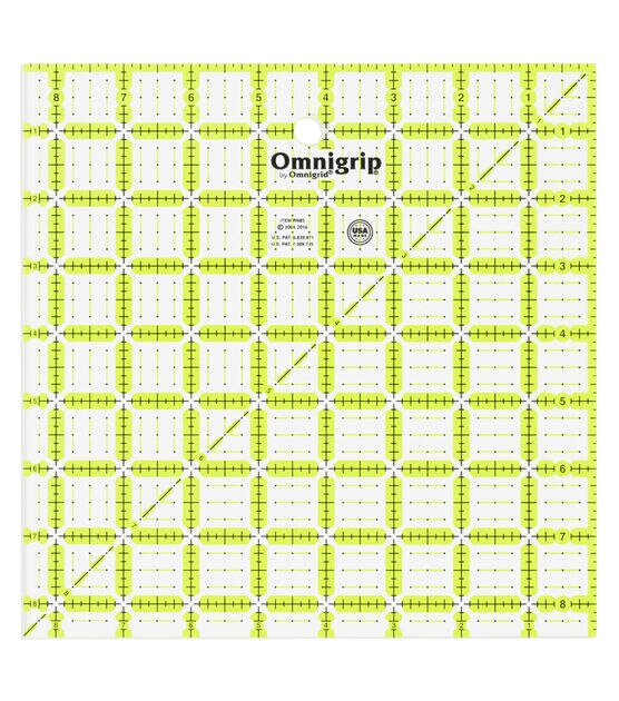 Omnigrip 8-1/2" Neon Square Ruler