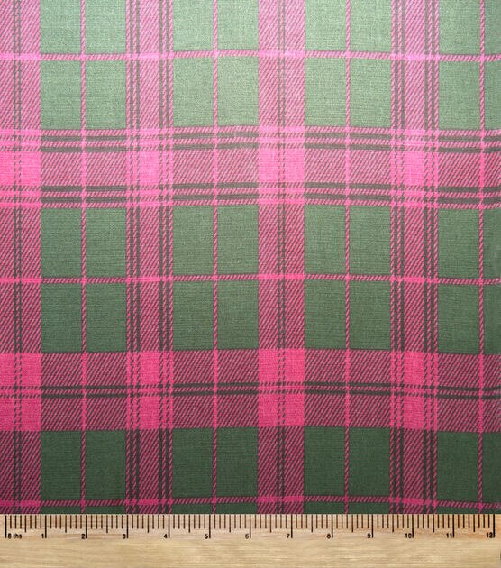 Red & Green Thick Plaid Christmas Cotton Fabric, , hi-res, image 2