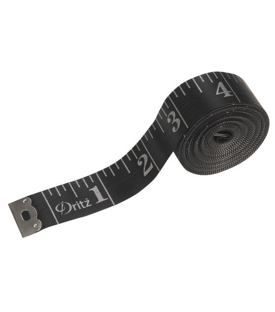 Dritz Tape Measure, 3/4" x 120", Black, , hi-res, image 2