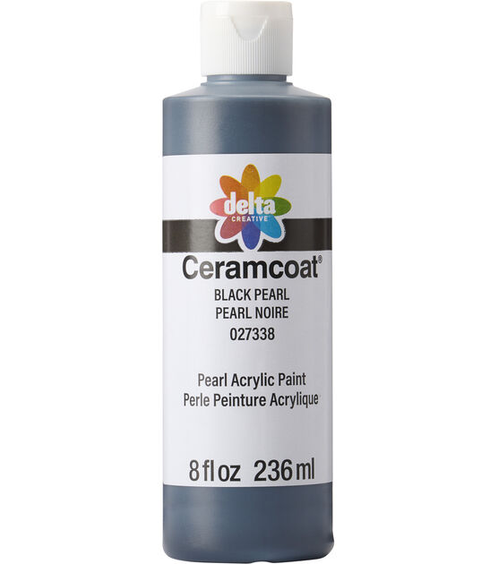 Delta Ceramcoat Metallic Acrylic Paint Black Pearl 8oz