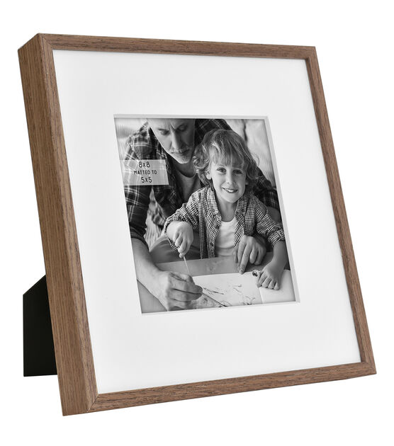 MCS 8" x 8" Matted to 5" x 5" Wood Veneer Picture Frame, , hi-res, image 2