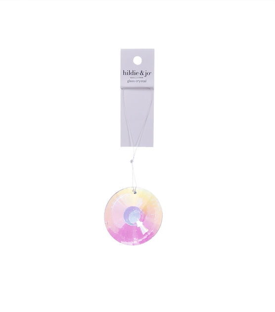 45mm Aurora Borealis Crystal Donut Shaped Pendant by hildie & jo