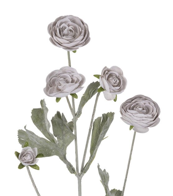 27" Gray Ranunculus Stem by Bloom Room, , hi-res, image 2