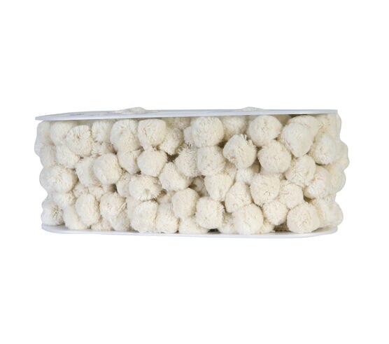 Simplicity Jumbo Cotton Pom Pom Trim 2'' Natural, , hi-res, image 3