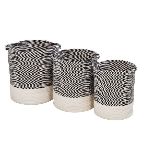 Honey Can Do 12.5" Cotton Rope Baskets 3ct, , hi-res, image 2