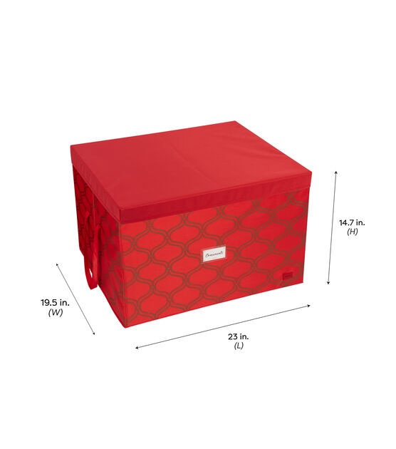 Plastic Ornament Storage Box (Red)
